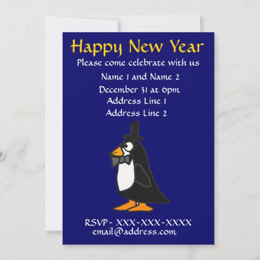 ZF- Uitnodigingspaneel nieuwjaarsfeest Kaart (Voorkant)