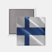 zFI002 Finse golfvlag Finland Magneet (Voorkant / Achterkant)