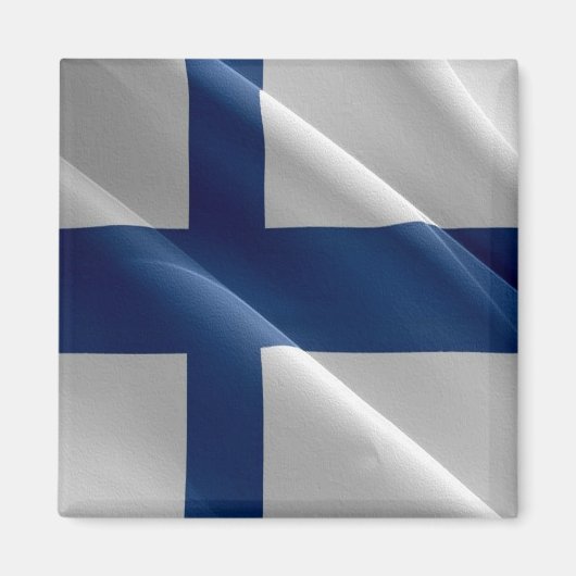 zFI002 Finse golfvlag Finland Magneet (Voorkant)