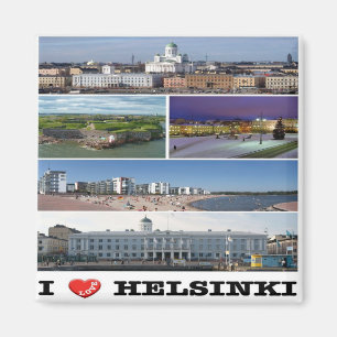 zFI005 HELSINKI "I Love" Finland, Fridge Magneet