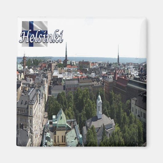 zFI006 HELSINKI panorama, Finland, Fridge Magneet (Voorkant)