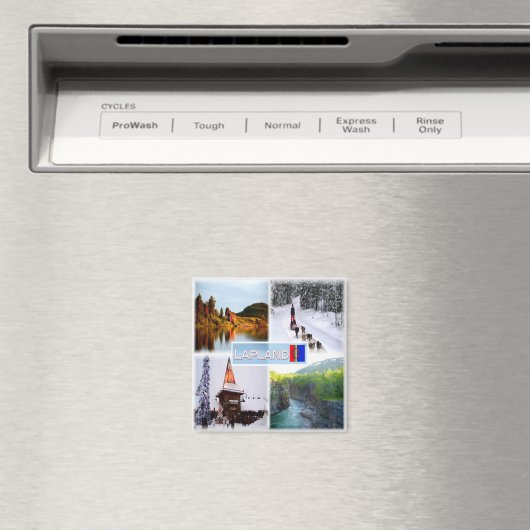 zFI010 LAPLAND LAKE INARI LAMMINTUPA SANTA CLAUS, Magneet (Insitu (Vaatwasser))