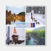 zFI010 LAPLAND LAKE INARI LAMMINTUPA SANTA CLAUS, Magneet (Voorkant)