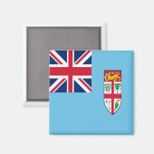 zFJ001 FIJI FLAG, Oceanië, Fridge Magneet (Voorkant / Achterkant)