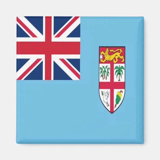 zFJ001 FIJI FLAG, Oceanië, Fridge Magneet (Voorkant)