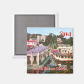 zFJ004 FIJI, Suva, Business District, Fridge Magneet (Voorkant / Achterkant)