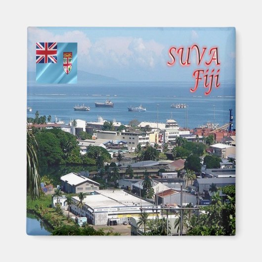 zFJ009 FIJI, SUVA City, Walu Bay Industrial, Fridg Magneet (Voorkant)