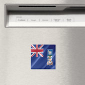 zFK002 FALKLAND, Waving Flag, Fridge Magneet (Insitu (Vaatwasser))