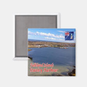 zFK007 STANLEY Harbour, Falklandeilanden, Fridge Magneet (Voorkant / Achterkant)