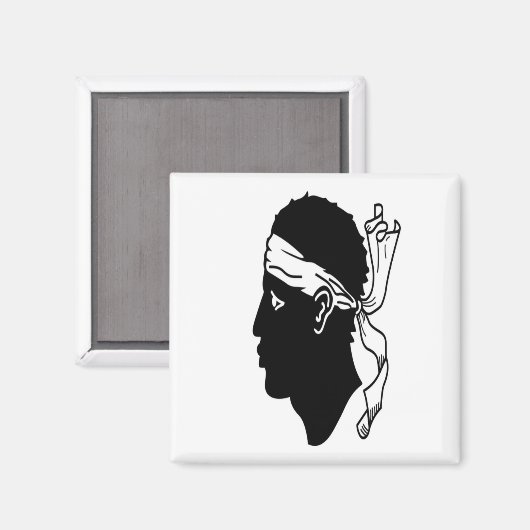 zFR003 FLAG Corsican, Corsica, Fridge Magneet (Voorkant / Achterkant)
