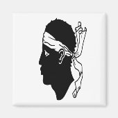 zFR003 FLAG Corsican, Corsica, Fridge Magneet (Voorkant)