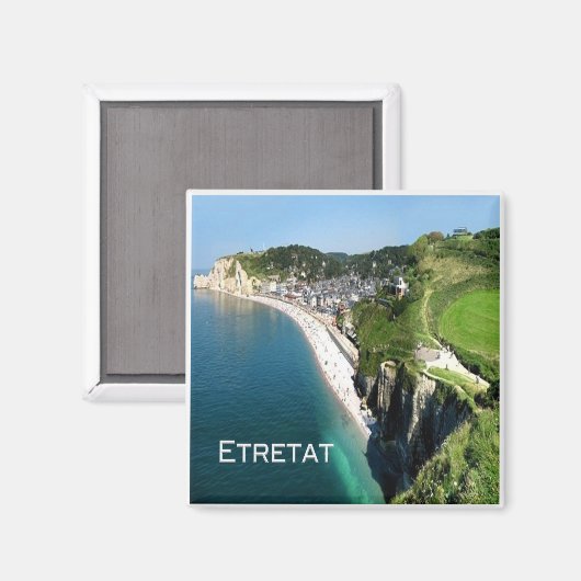 zFR023 ETRETAT Panorama, Normandy, Frankrijk Magneet (Voorkant / Achterkant)