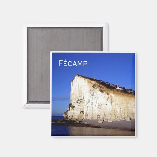 zFR026 FÉCAMP The Cliffs, Normandy, Fridge Magneet (Voorkant / Achterkant)