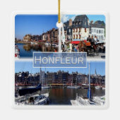 zFR028 HONFLEUR-haven, Normandië, Keramisch Ornament (Achterkant)