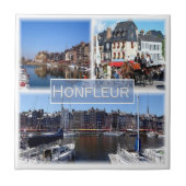 zFR028 HONFLEUR-haven, Normandië, Tegeltje (Voorkant)