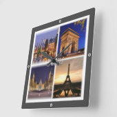 zFR030 PARIS, Frankrijk, Europa, Vierkante Klok (Hoek)