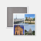 zFR031 PARIS, Frankrijk, Fridge Magneet (Voorkant / Achterkant)
