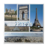 zFR032 TOUR EIFFEL en PARIS, Frankrijk, Europa, Tegeltje (Voorkant)