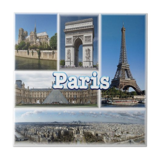 zFR032 TOUR EIFFEL en PARIS, Frankrijk, Europa, Tegeltje (Voorkant)