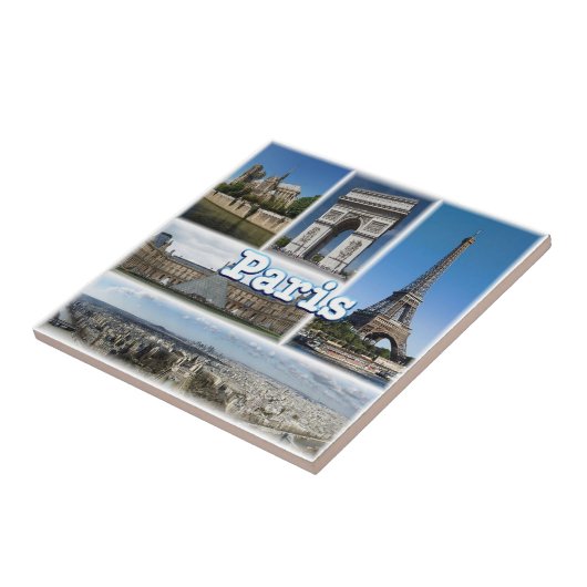 zFR032 TOUR EIFFEL en PARIS, Frankrijk, Europa, Tegeltje (Zijkant)