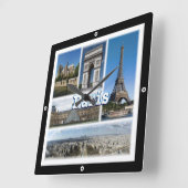 zFR032 TOUR EIFFEL en PARIS, Frankrijk, Europa, Vierkante Klok (Hoek)