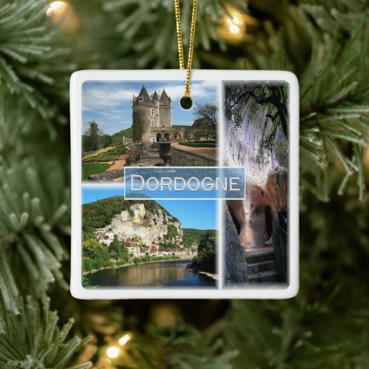 zFR033 DORDOGNE, Frankrijk, Keramisch Ornament (Boom)