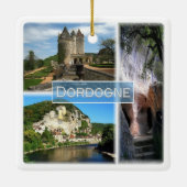 zFR033 DORDOGNE, Frankrijk, Keramisch Ornament (Achterkant)