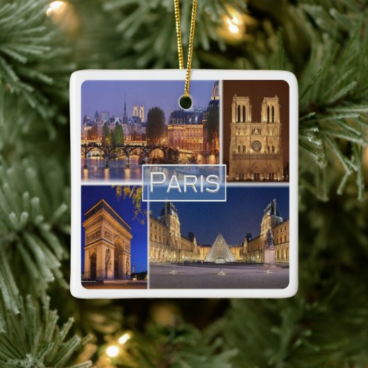 zFR034 PARIS de hoofdstad van Frankrijk, Keramisch Ornament (Boom)