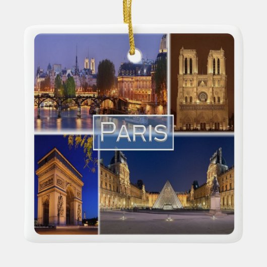 zFR034 PARIS de hoofdstad van Frankrijk, Keramisch Ornament (Voorkant)