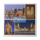 zFR034 PARIS de hoofdstad van Frankrijk, Tegeltje (Voorkant)
