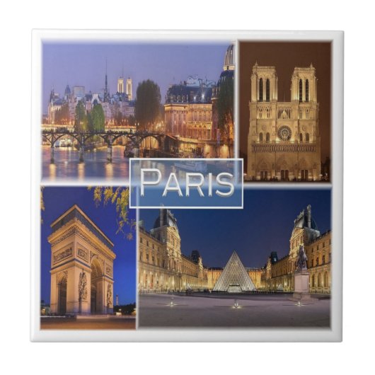 zFR034 PARIS de hoofdstad van Frankrijk, Tegeltje (Voorkant)