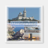 zFR037 MARSEILLES, Frankrijk, Fridge Magneet (Voorkant)