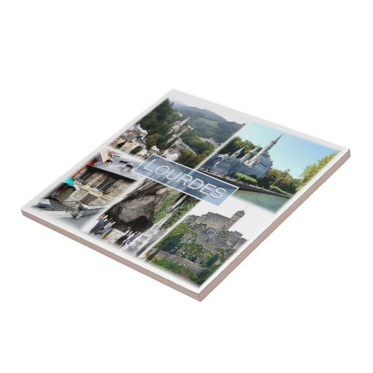 zFR038 LOURDES, Frankrijk, Tegeltje (Zijkant)