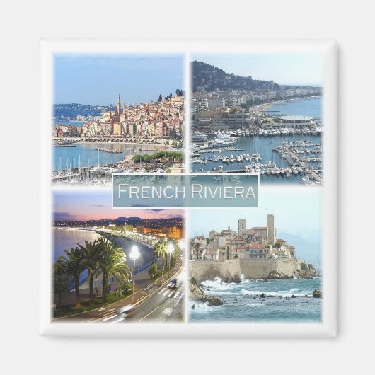 zFR040 FRENCH RIVIERA, Frankrijk, Fridge Magneet (Voorkant)