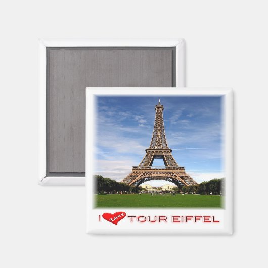 zFR041 TOUR EIFFEL, Parijs, Frankrijk, Fridge Magneet (Voorkant / Achterkant)