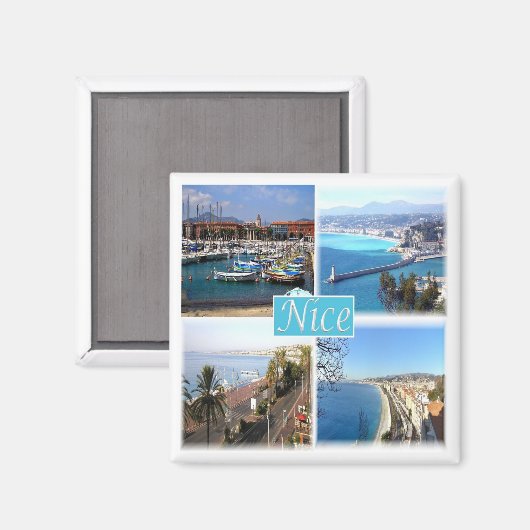 zFR045 NICE, Provence, Frankrijk, Fridge Magneet (Voorkant / Achterkant)