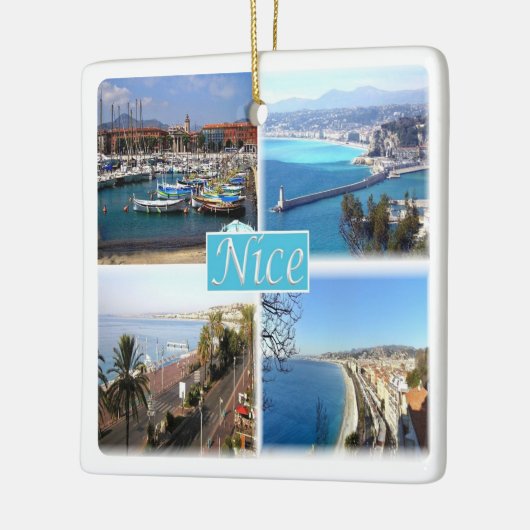 zFR045 NICE, Provence, Frankrijk Keramisch Ornament (Links)