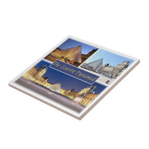 zFR047 THE LOUVRE PYRAMID, Parijs, Frankrijk, Tegeltje