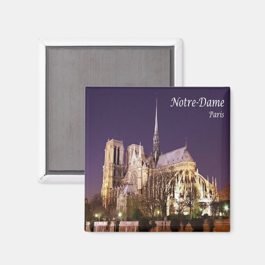 zFR055 NOTRE-DAME, Parijs, Frankrijk, Fridge Magneet (Voorkant / Achterkant)