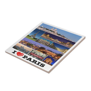 zFR057 PARIS "I Love", Frankrijk, Tegeltje