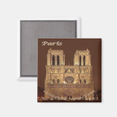 zFR061 NOTRE DAME Paris, Frankrijk, Fridge Magneet (Voorkant / Achterkant)