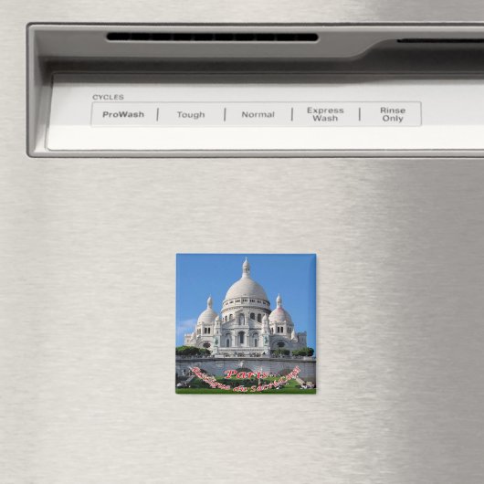 zFR062 Basilica MONTMARTRE, Parijs, Frankrijk, Fri Magneet (Insitu (Vaatwasser))