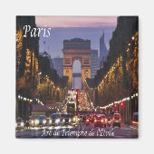 zFR064 ARC DE TRIOMPHE, Parijs, Frankrijk, Fridge Magneet (Voorkant)