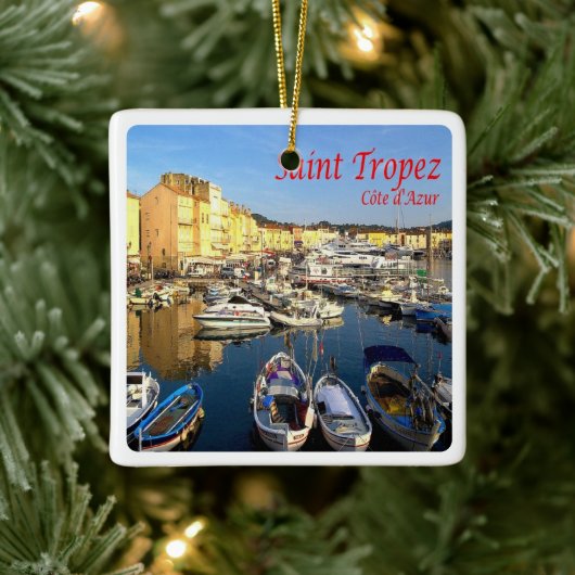 zFR078 SAINT TROPEZ French Riviera, Frankrijk, Keramisch Ornament (Boom)