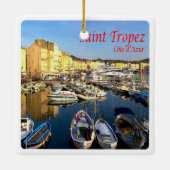 zFR078 SAINT TROPEZ French Riviera, Frankrijk, Keramisch Ornament (Achterkant)