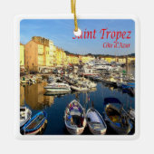 zFR078 SAINT TROPEZ French Riviera, Frankrijk, Keramisch Ornament (Voorkant)