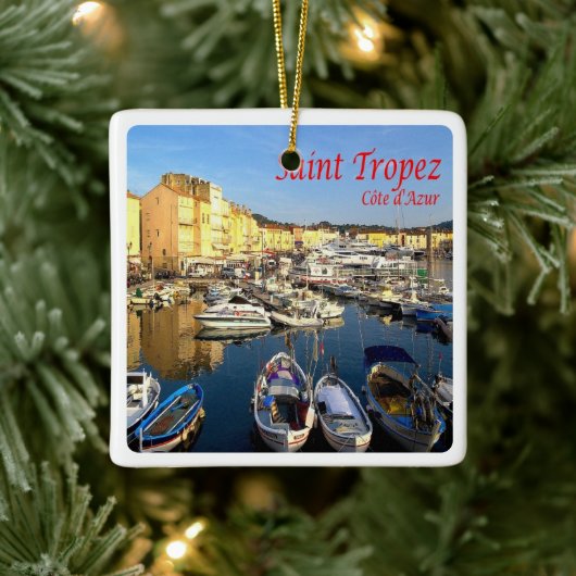 zFR078 SAINT TROPEZ French Riviera, Frankrijk, Keramisch Ornament (Boom)