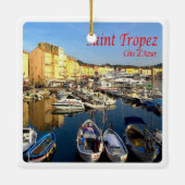 zFR078 SAINT TROPEZ French Riviera, Frankrijk, Keramisch Ornament (Achterkant)