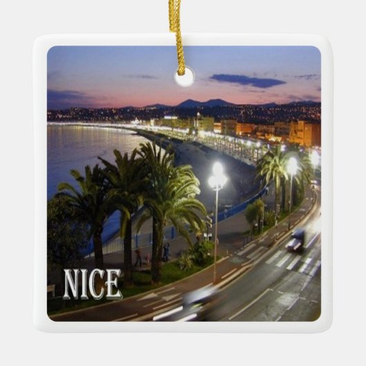 zFR085 NICE NIZZA French Riviera, Frankrijk, Keramisch Ornament (Voorkant)