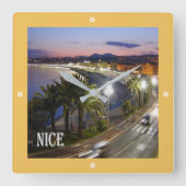 zFR085 NICE NIZZA French Riviera, Frankrijk, Vierkante Klok (Voorkant)